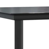 5 Piece Garden Dining Set Black Poly Rattan Glass 3334586