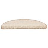 Stair Mats 20 pcs 56x17x3 cm Cream Half Round 3365841