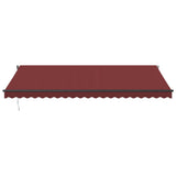 Manual Retractable Awning with LEDs Burgundy 500x350 cm 3215007