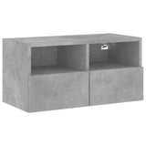 4 Piece TV Wall Units Concrete Grey Engineered Wood 3216503