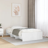 Bed Frame White Engineered wood, Plywood Single Bed Frame 3295667