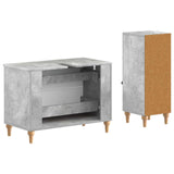 2 Piece Bathroom Cabinet Set ALKMAAR Concrete Grey 3417669