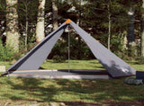 Family Tent Tipi 8-Person Grey and Orange Waterproof 94584