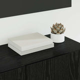 TV Cabinet Wall-mounted 4 pcs Black Oak Engineered Wood 3402766