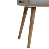 Grey Tweed Tray Style Footstool IN518