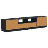 5 Piece LED TV Cabinet Black Engineered Wood 3416838