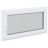 Basement Window RISOR 110 x 50 cm PVC and Glass White 42047255