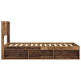 Bed Frame with Storage and Headboard Old Wood 100 x 200 cm 3414249