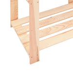 3-Tier Storage Racks 10 pcs 80x38x90 cm Solid Pinewood 150 kg 3051120