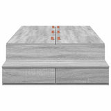 Storage Bed Frame with Drawer Grey sonoma 236.5 x 80 x 31.5 cm 3335602