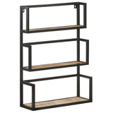 Wall Shelf 60x20x85 cm Rough Mango Wood 321074