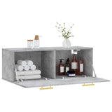 Wall Cabinet Concrete Grey 100x36.5x35 cm Engineered Wood 830120