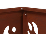 Fire Pit Brown 40 x 40 x 40 cm Weathering steel 858913