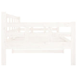 Day Bed without Mattress White Solid Wood Pine 90x200 cm 820358