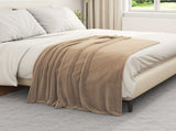 Throw Blankets 6 pcs Camel 130 x 150 cm Fleece 42016793