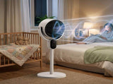 UK Standard FKYT-L18XH5R 2-in-1 Air Circulator Fan, 220V 40W, Black & White ABS Body, Copper-clad 36804356