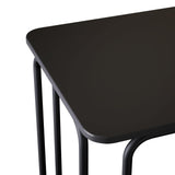 Dining Table 100 x 50 x 75 cm Engineered Wood Black Rectangular 8007695