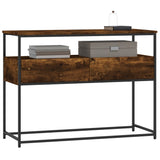 Console Table Smoked Oak 100x40x75 cm Engineered Wood 834152