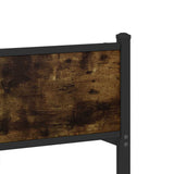 Metal Bed Frame without Mattress Smoked Oak 200x200 cm 3301390