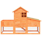 Rabbit Hutch Brown 170x63x113 cm Solid Wood Pine 172292