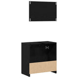 Bathroom Cabinet with Mirror Black Oak Engineered Wood 862014