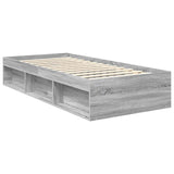 Bed Frame Grey Sonoma 90 x 200 cm Engineered wood 3407936