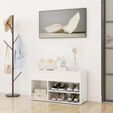 Shoe Bench High Gloss White 80x30x45 cm Engineered Wood 808753