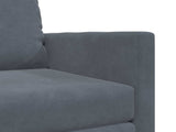 Folding Sofa Bed Dark Grey 74 x 77 x 81 cm Velvet 42030487