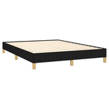 Bed Frame without Mattress Black 135x190 cm Double Double Fabric 349835