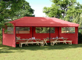 Party Tent Folding Burgundy 292 x 580 x 315 cm Oxford Fabric 42023657