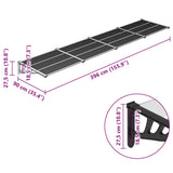 Door Canopy Black and Transparent 396x90 cm Polycarbonate 153689