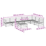 8 Piece Garden Sofa Set Impregnated Wood Pine 3299477