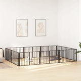 Dog Gate 10 pcs Black 100 x 60 cm Galvanised Steel 892000