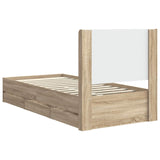 Bed Frame with Storage and Headboard Sonoma Oak 100 x 200 cm 3413973