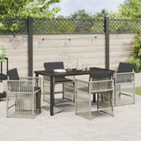 Garden Dining Set 5 pcs Light Grey Powder-Coated Steel 3380666
