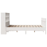 Bed Frame without Mattress White 140x190 cm Solid Wood Pine 3323234