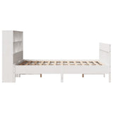 Bed Frame without Mattress White 140x200 cm Solid Wood Pine 3323222