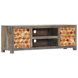 282735 TV Cabinet Grey 120x30x40 cm Solid Mango Wood