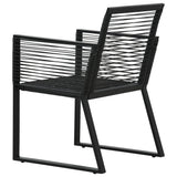Outdoor Chair Set of 2 Minimalistic Garden Chairs Rectangular 48572