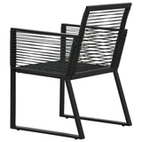 5 Piece Outdoor Dining Set PVC Rattan Black 3060214