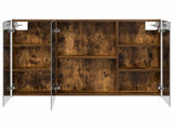 Bathroom Mirror Cabinet Smoked Oak 103.5 x 15.5 x 70 cm 889275
