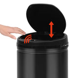 ZNTS Automatic Sensor Dustbin 30 L Carbon Steel Black 322698