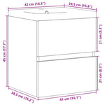 ZNTS 2 Piece Bathroom Furniture Set Concrete Grey Engineered Wood 3324907