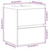 ZNTS 2 Piece Bathroom Furniture Set Concrete Grey Engineered Wood 3324907