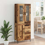 Highboard with Drawer 2 pcs Old Wood Engineered Wood 3415763