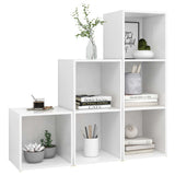 3 Piece TV Cabinet Set White Engineered Wood 3080078