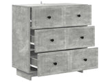 Drawer Cabinet Concrete Grey 66 x 34.5 x 90 cm Engineered Wood 893918