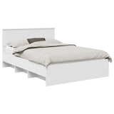 Bed Frame with Headboard White 160 x 200 cm Engineered Wood 3408830