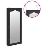 Mirror Jewellery Cabinet Wall Mounted Black 37.5x10x90 cm 353224