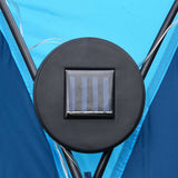 Party Tent with LED and 4 Sidewalls 3.6x3.6x2.3 m Blue 92236